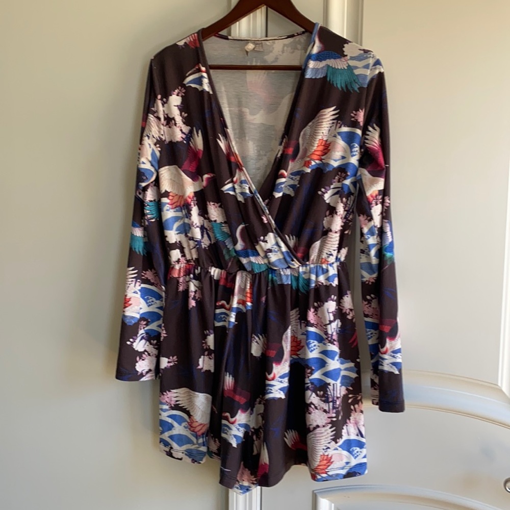 ASOS Crane Print Romper